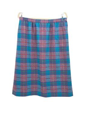 Vintage Pendleton Womens 14 Skirt Virgin Wool Midi Plaid A-Line Preppy